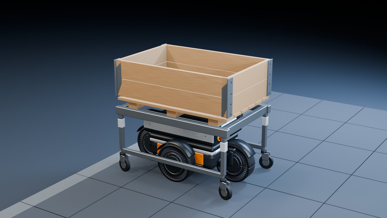 Capra Carrier i 3D med transportvogn og pallekrave